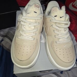 Nike Kids Tan Sneakers with White Accents